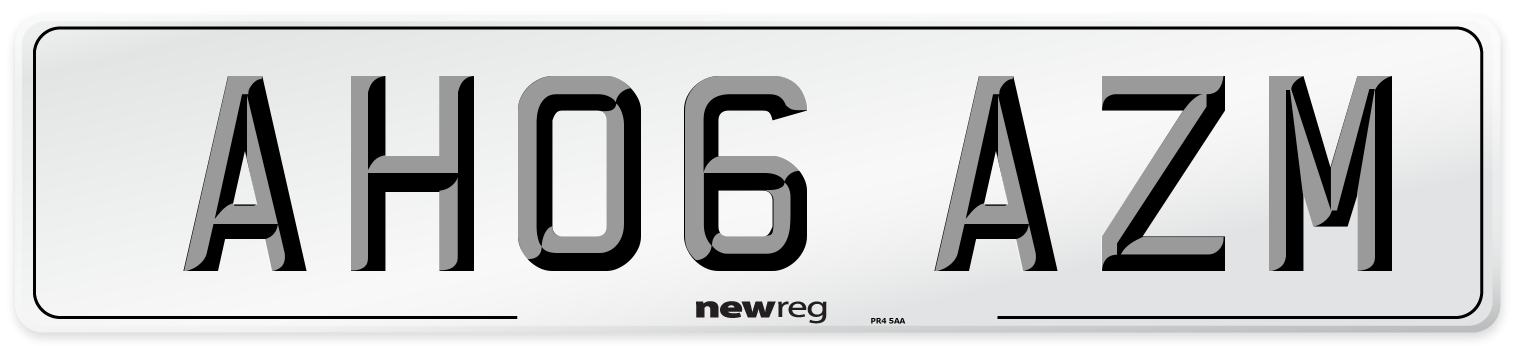 AH06 AZM Number Plate from New Reg